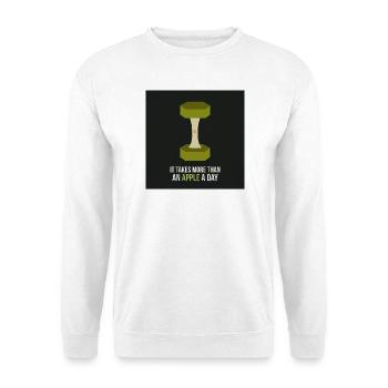 Affiche Apple Motivation Fitness - Sweat-shirt Unisexe - blanc - Devant