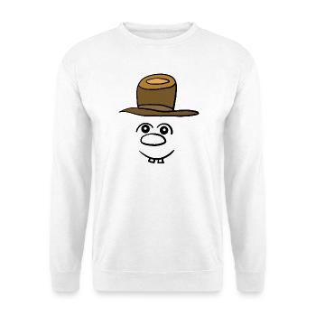 Funny funny face cheerful emotions - Unisex Sweatshirt - white - Front