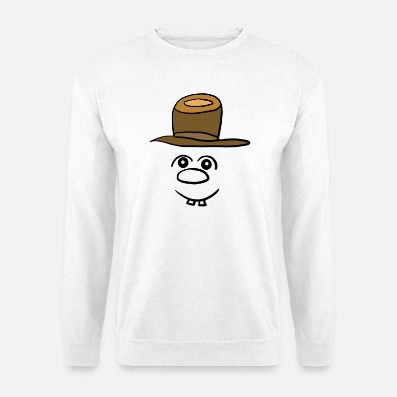 Funny funny face cheerful emotions - Unisex Sweatshirt - white
