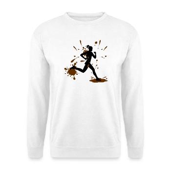 Femme Course de Boue – Défi Modder Runner - Sweat-shirt Unisexe - blanc - Devant
