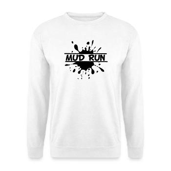Mud Run Spetter – Modder Splash - Unisex Sweatshirt - white - Front