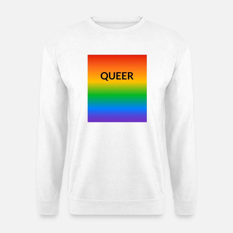Gradient de la fierté queer - Sweat-shirt Unisexe - blanc