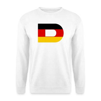 D- Deutschland Flagge Stil - Unisex Pullover - Weiß - Vorne