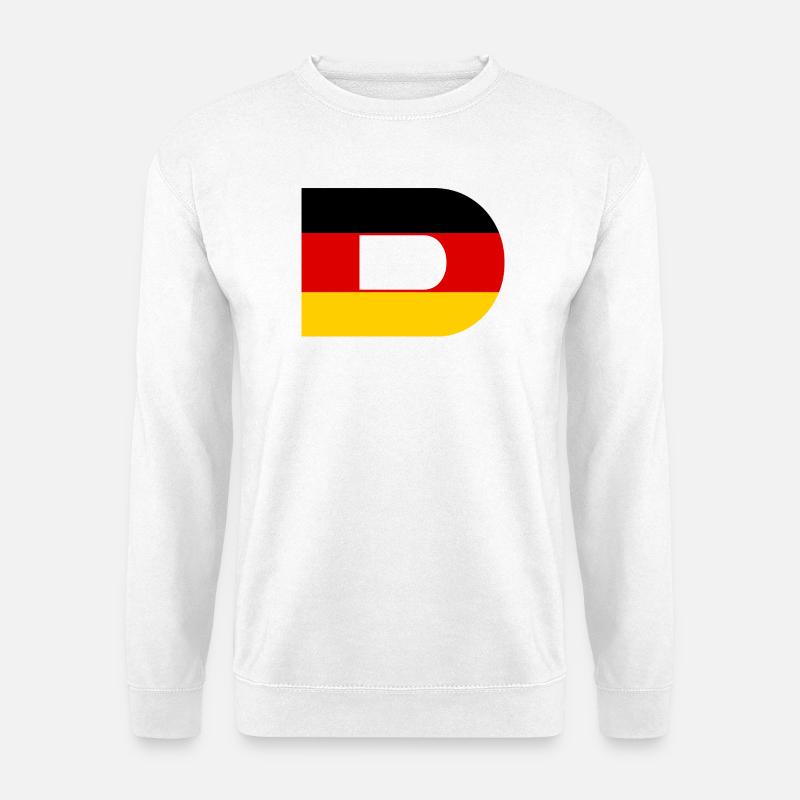 D- Germany Flag Style - Unisex Sweatshirt - white