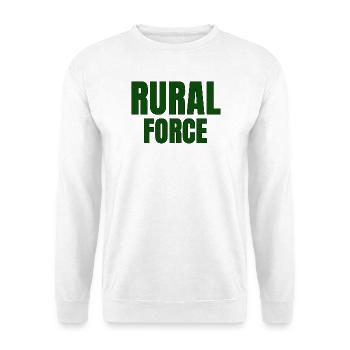 RURAL FORCE – Minimal Country Design - Unisex Sweatshirt - white - Front