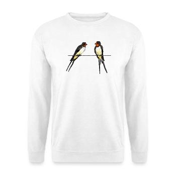 Schwalben - Unisex Pullover - Weiß - Vorne