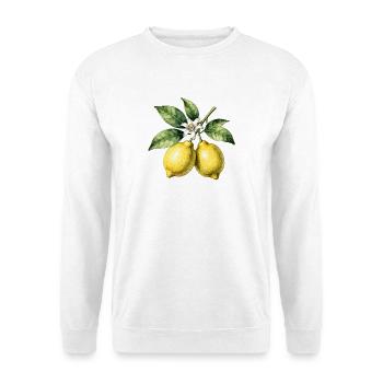 Botanical Lemon Trees Watercolor - Unisex Sweatshirt - white - Front