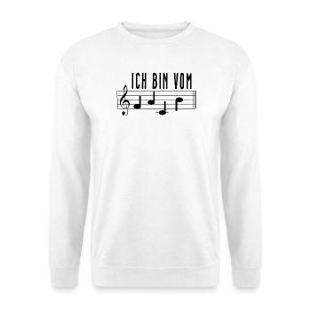 Ich bin vom Fach - Musiker Notenschrift Noten - Unisex Pullover - Weiß - Vorne