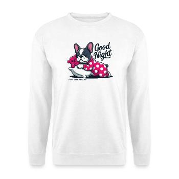  Good Night Emma French Bulldog Schlafende - Unisex Pullover - Weiß - Vorne