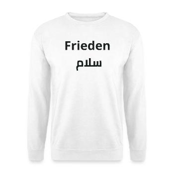 Frieden und Salam - Arabische Kalligrafie - Unisex Pullover - Weiß - Vorne