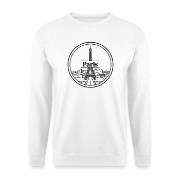 Paris - Unisex Pullover - Weiß - Vorne