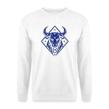 Geometric Bull - Pure Strength - Zodiac Sign Taurus - Unisex Sweatshirt - white - Front