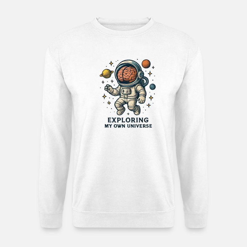 Cosmic head astronaut - Unisex Sweatshirt - white