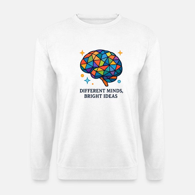 Mosaic Brain: Multiple Ideas - Unisex Sweatshirt - white