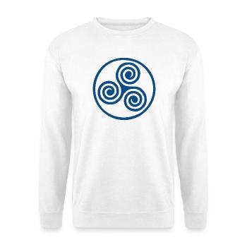 Three Spirals in Circular Crest - Unisex Sweatshirt - white - Front