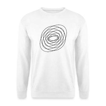 Cercle spiral abstrait enroulé - Sweat-shirt Unisexe - blanc - Devant