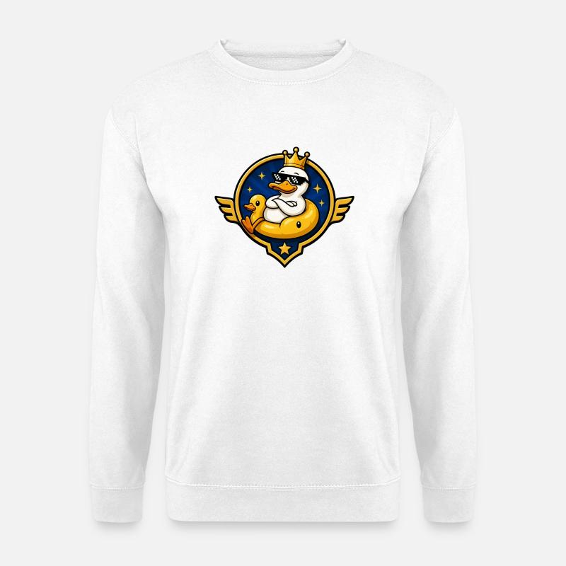 König Ente mit Sonnenbrille - Unisex Pullover - Weiß