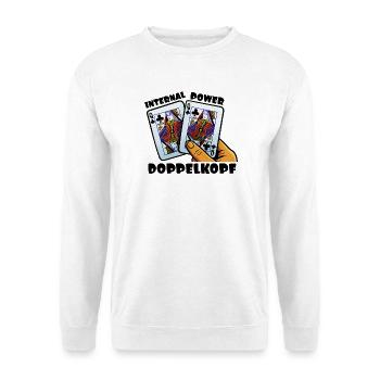 Doppelkopf: Geistige Stärke - Unisex Pullover - Weiß - Vorne