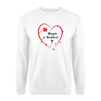  Herz  - Unisex Pullover - Weiß - Vorne