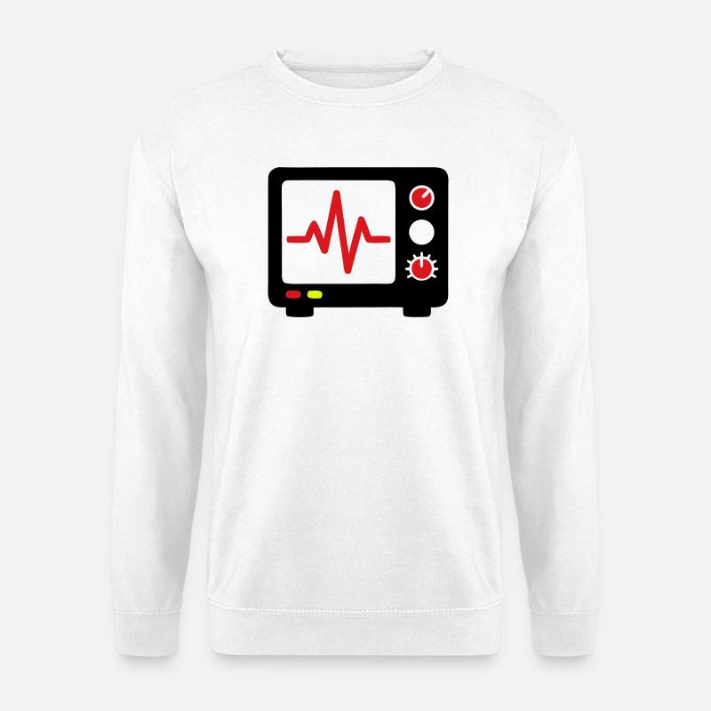 EKG Monitor Herzschlag Medizin - Unisex Pullover - Weiß
