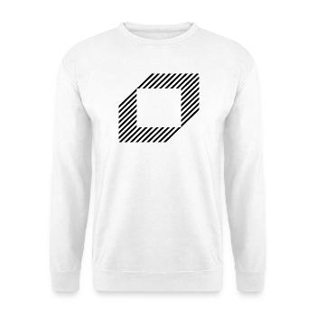 Geometrisches Quadrat-Out-of-Lines-Design - Unisex Pullover - Weiß - Vorne