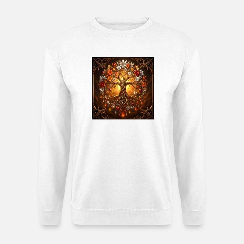 Luminescent Life Tree - Unisex Sweatshirt - white