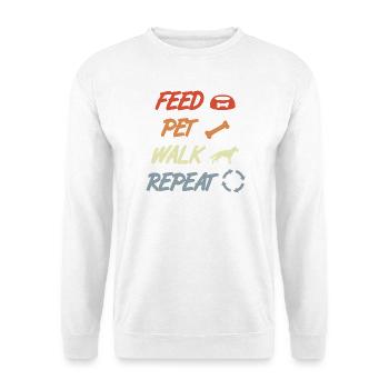 Feeding, petting, performing, repeating - Unisex Sweatshirt - white - Front