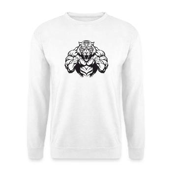 Tiger Workout Gym - Unisex Sweatshirt - white - Front