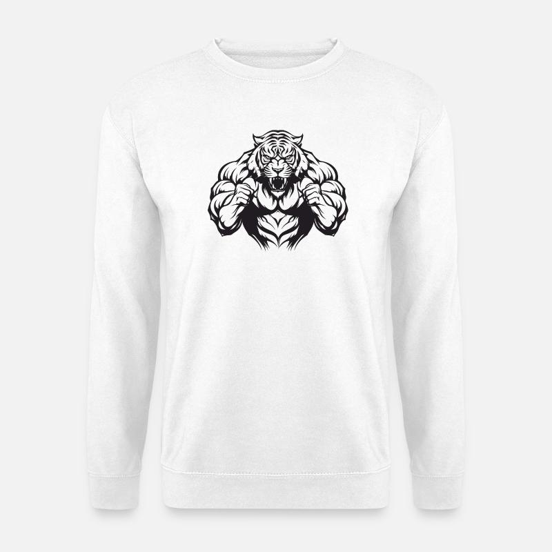 Tiger Workout Gym - Unisex Sweatshirt - white