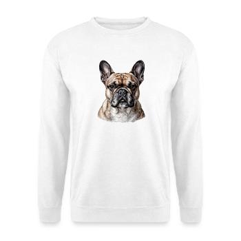 Chic French Bulldog Portrait - Unisex Sweatshirt - white - Front