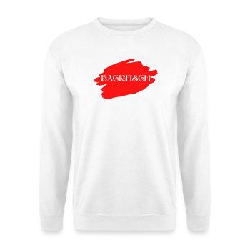 Backfisch - Wortschätze - vergessene Wörter - Unisex Pullover - Weiß - Vorne - Alina (178cm) & Michal (187cm)