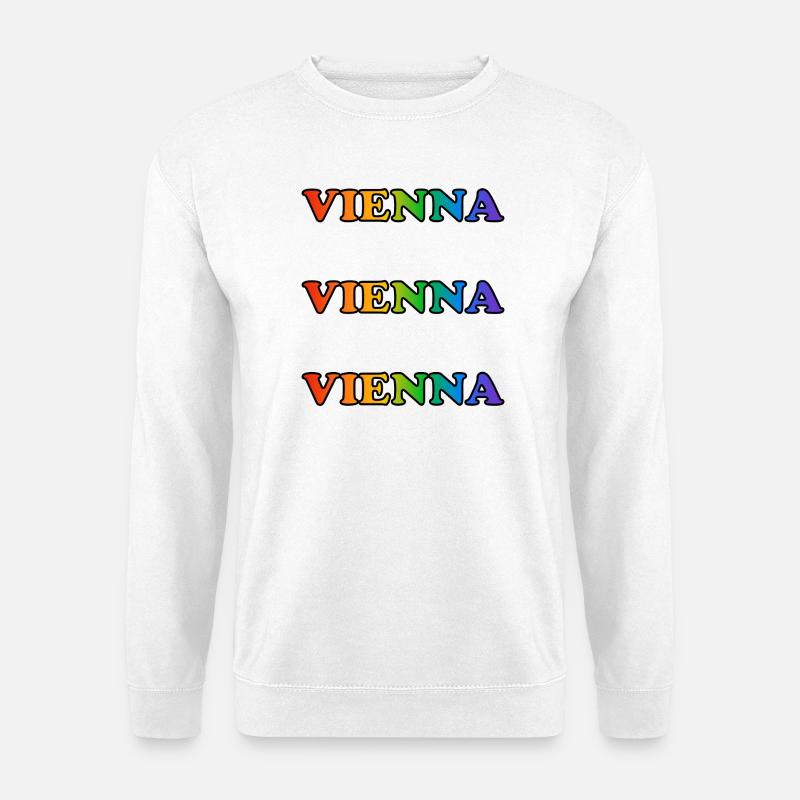 Vienna Rainbow Repeats - Sweat-shirt Unisexe - blanc
