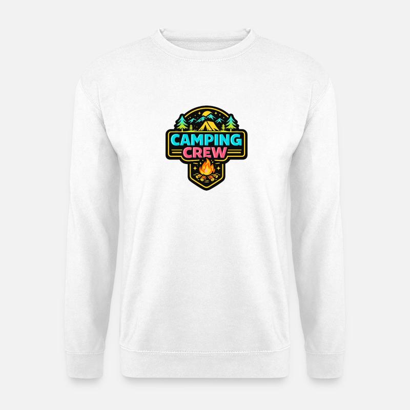 Camping Crew Neon Badge - Unisex Pullover - Weiß