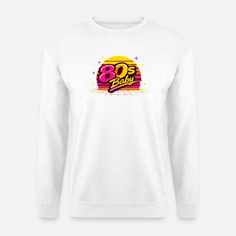 80s Retro Disco - Unisex Pullover - Weiß