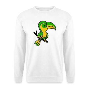 Neon Toucan in Green and Yellow - Unisex Sweatshirt - white - Front