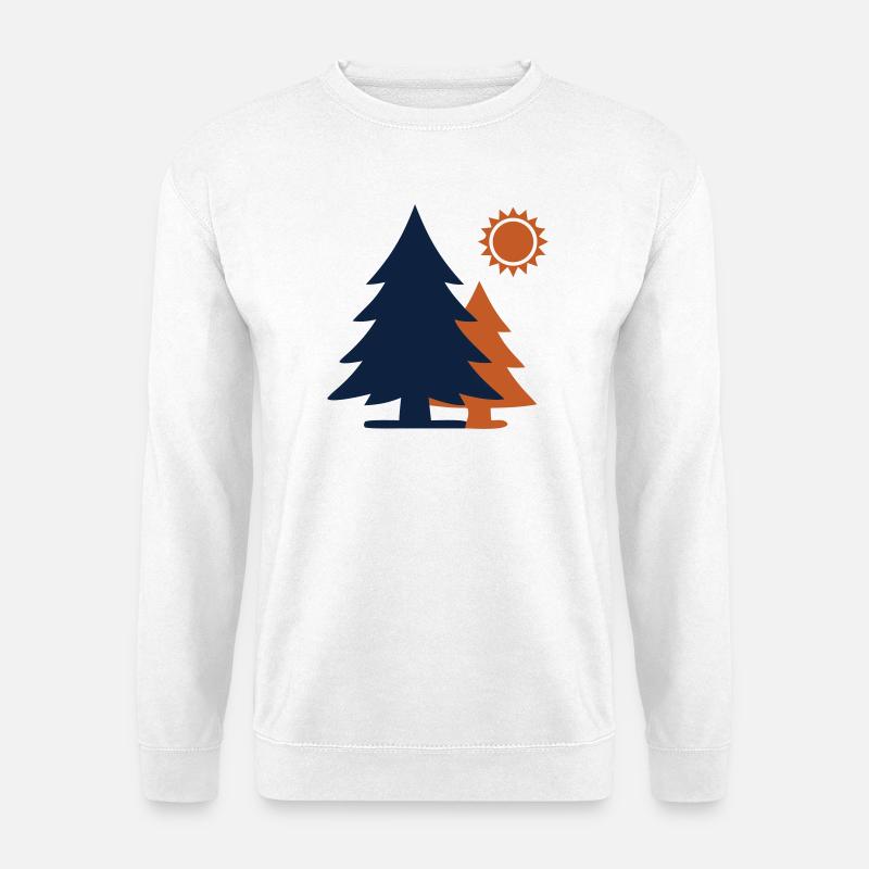 Fir Trees Forest Sun Minimalism - Unisex Sweatshirt - white