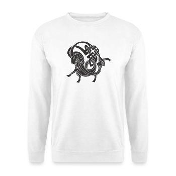 Celtic Ram Knot - Unisex Sweatshirt - white - Front
