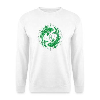 Symbole des Poissons – Doux & Moderne - Sweat-shirt Unisexe - blanc - Devant