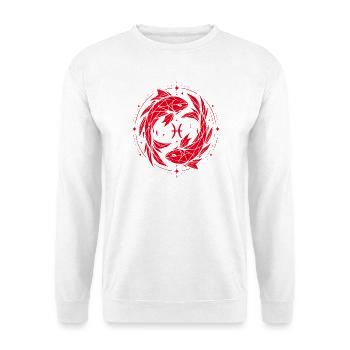 Symbole des Poissons – Doux & Moderne - Sweat-shirt Unisexe - blanc - Devant