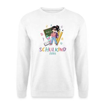 Schulkind 2026: Bunte Lernabenteuer - Unisex Pullover - Weiß - Vorne