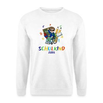 Schulkind 2026: Bunte Inklusion - Unisex Pullover - Weiß - Vorne
