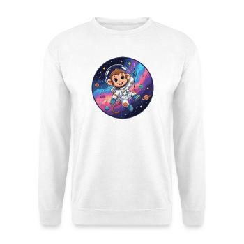 Un astronaute singe dans l’espace stellaire - Sweat-shirt Unisexe - blanc - Devant