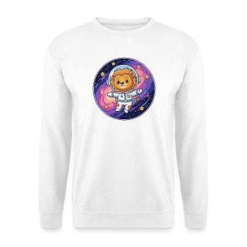 Astronaute Lion dans l’espace - Sweat-shirt Unisexe - blanc - Devant