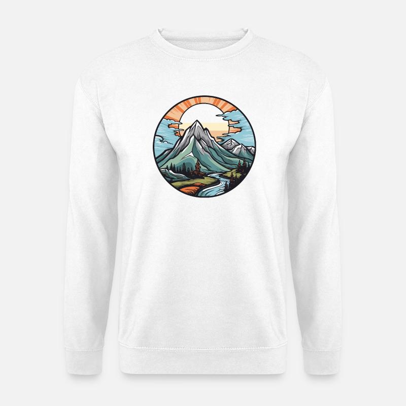Mountains Landscape - Unisex Sweatshirt - white