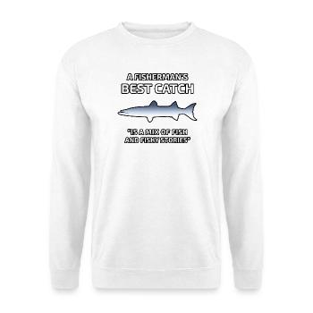 La meilleure prise du pêcheur - Sweat-shirt Unisexe - blanc - Devant
