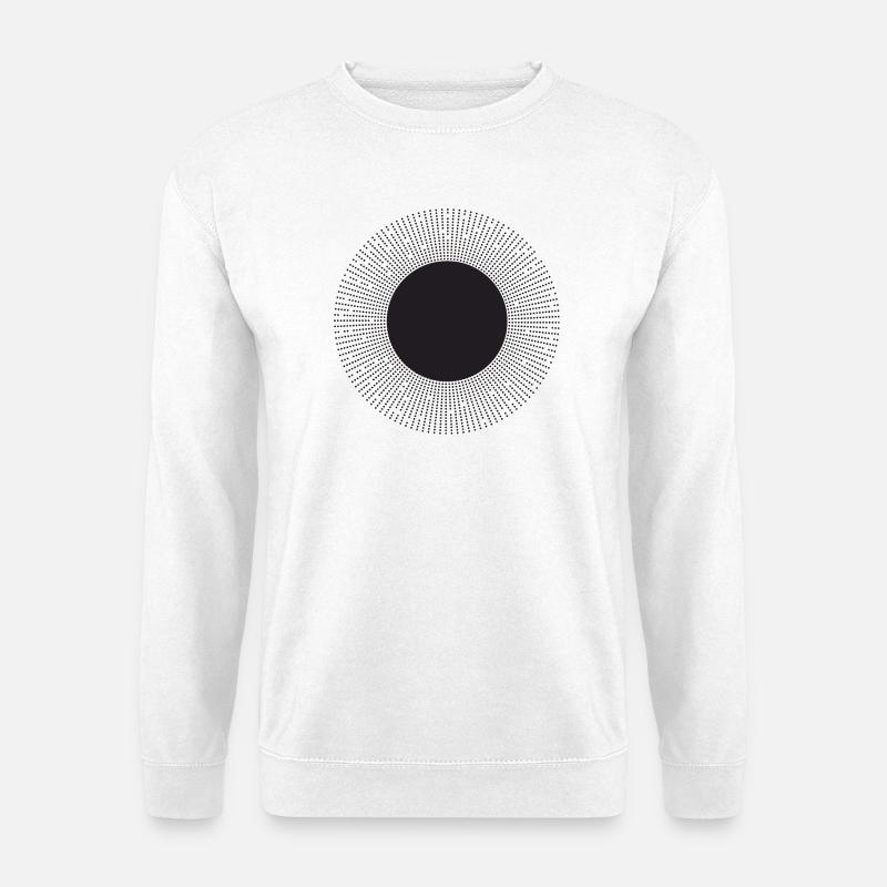 Radial Dot Sunburst - Unisex Sweatshirt - white
