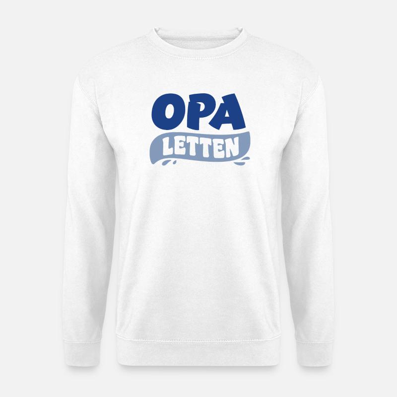 Opa Letten Badeschlappen - Unisex Pullover - Weiß