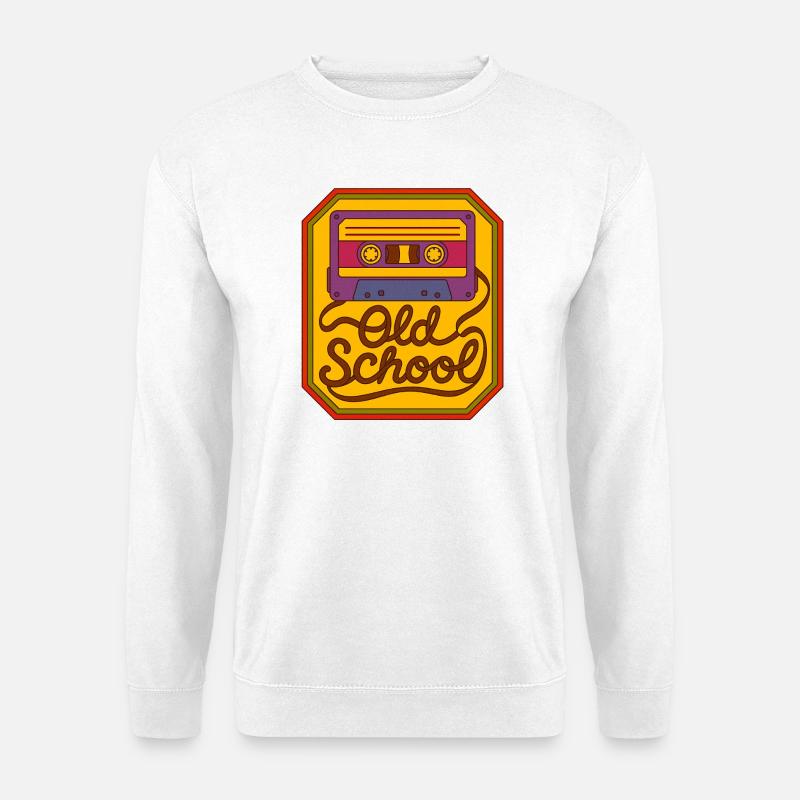 Patch rétro cassette à l’ancienne - Sweat-shirt Unisexe - blanc