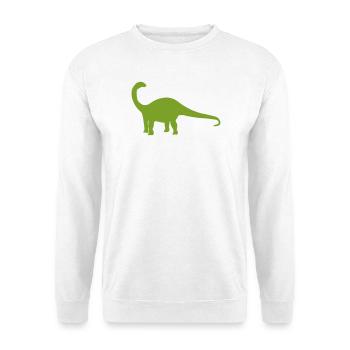 Silhouette de dinosaure vert - Sweat-shirt Unisexe - blanc - Devant