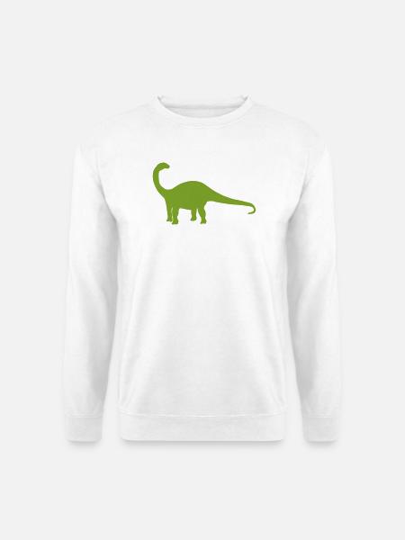 Dinosaur Silhouette Green - Unisex Sweatshirt - white